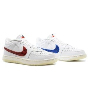 NEW - Nike Sky Force 3/4 Premium Snakeskin Shoes White/Red/Blue CW7074-100 Rare